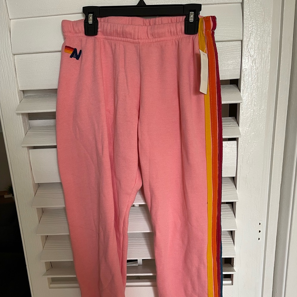 Brand new Aviator Nation pink sweatpants size S. Never been worn. Tags on.